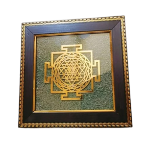 Pyrite Dust Frame with Sri Yantra