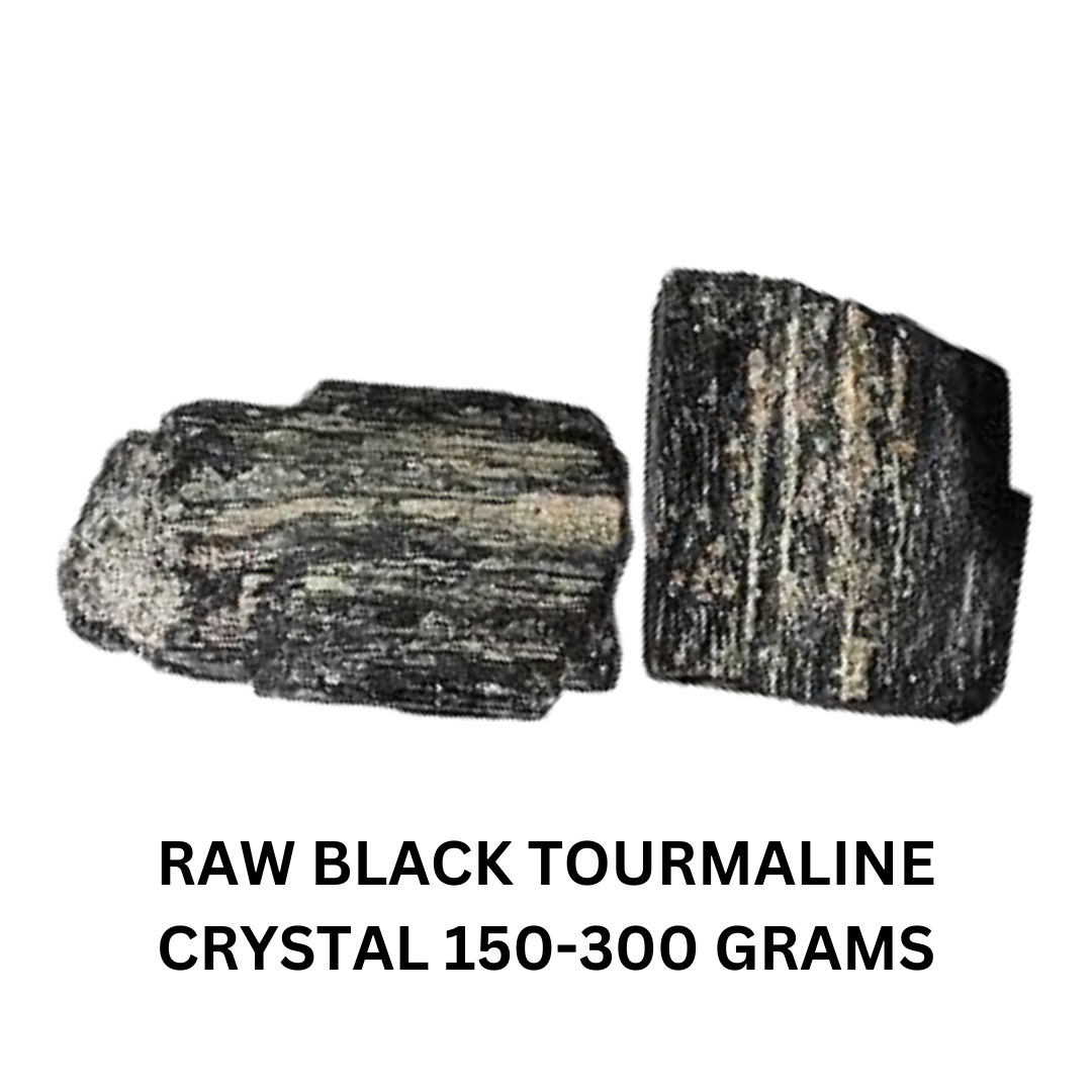 Raw Black Tourmaline Crystal (Natural Rough Stone) by Dhruvika Naturals 1 Piece Weight between 150-300 Grams - Image 2