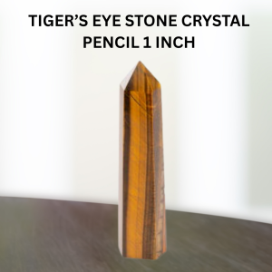 Tiger’s Eye Stone Crystal Pencil 1 inch by Dhruvika Naturals for Crystal Healing, Reiki, Vastu, Fengshui Energy Healing Pranic healing (1 piece)